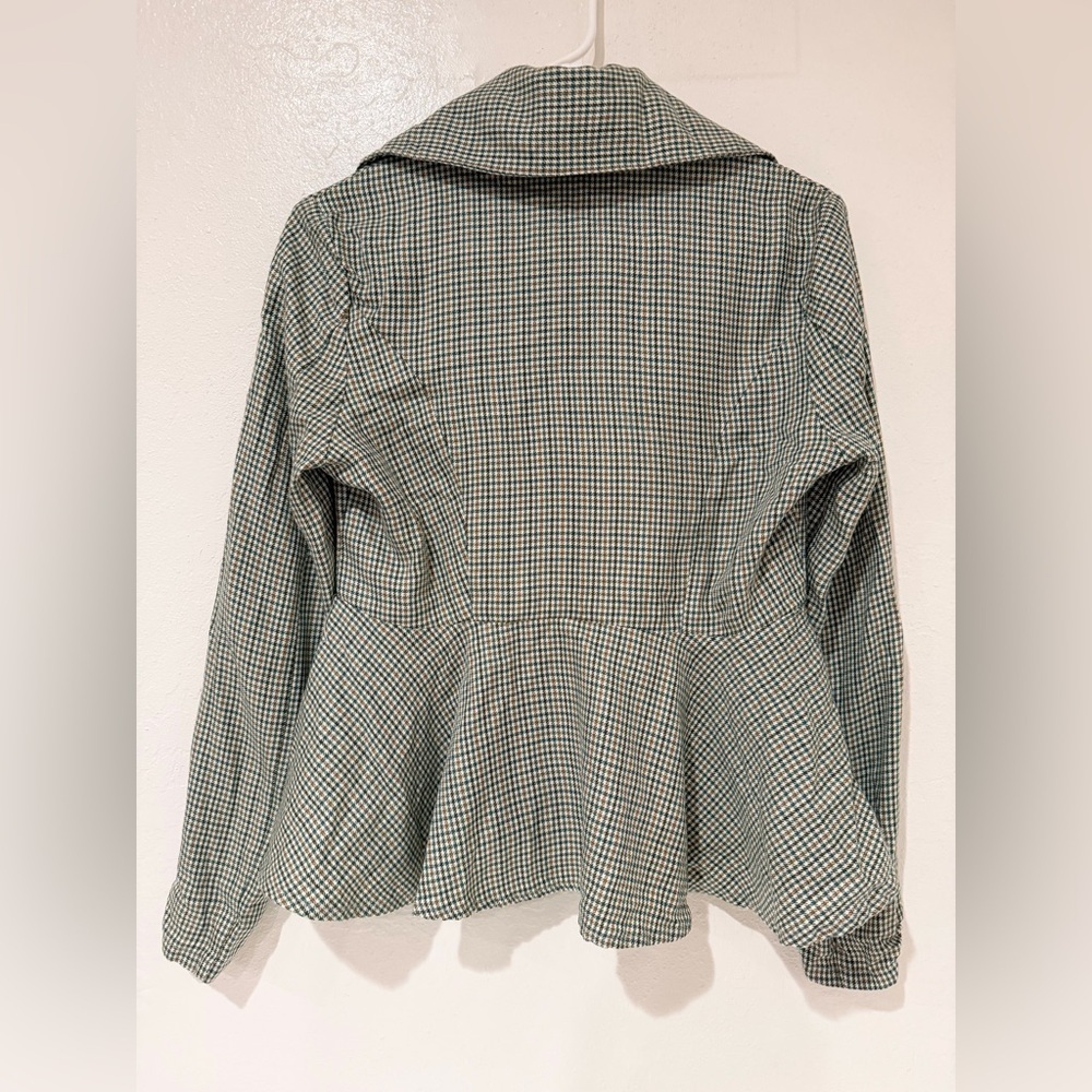 Una Rosa Green Checkered Women's Top size 1 (Small) Y2K - Picture 8 of 10